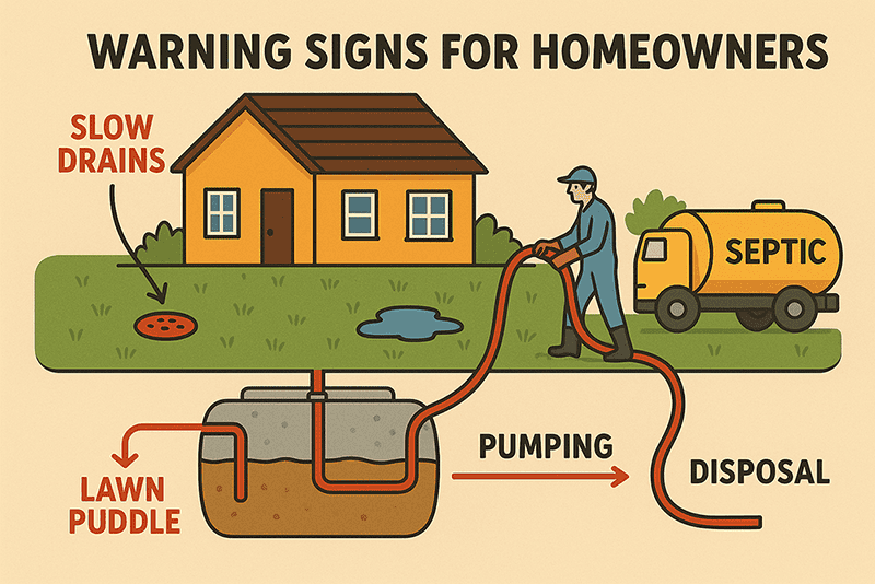 septic tank warning signs for homeowners
