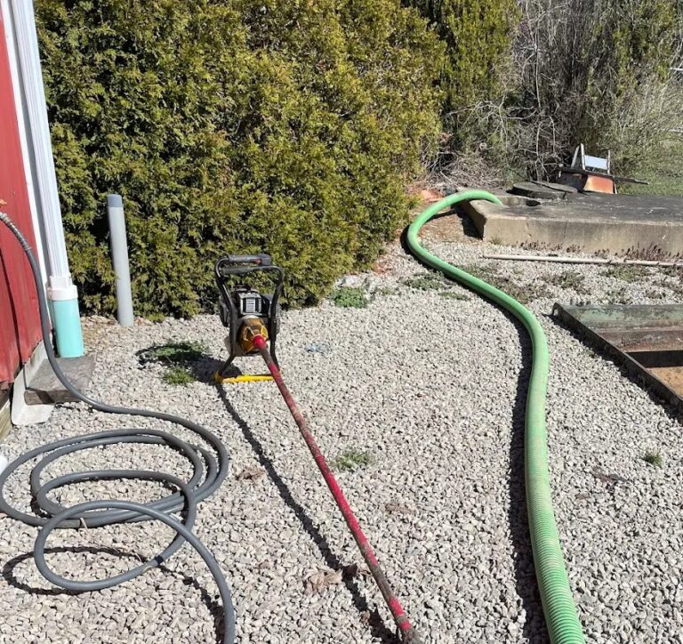 Photo of commercial septic tank cleaning and pumping in Northeast Ohio.